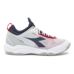 Diadora Speed Blushield Fly 4+ Allcourtschuh Herren - Weiß, Dunkelblau