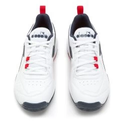 Diadora S. Challenge 5 SL Sandplatzschuh Herren - Weiß, Dunkelblau -Tennisausrüstungs Geschäft 00306000 0 4