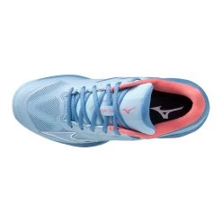 Mizuno Wave Exceed Light Sandplatzschuh Damen - Blau, Koralle 9 Mizuno Wave Exceed Light Sandplatzschuh Damen - Blau, Koralle -Tennisausrüstungs Geschäft 00708000 0 4
