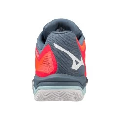 Mizuno Wave Exceed Light Sandplatzschuh Damen - Orange, Blaugrau -Tennisausrüstungs Geschäft 00766000 0 2
