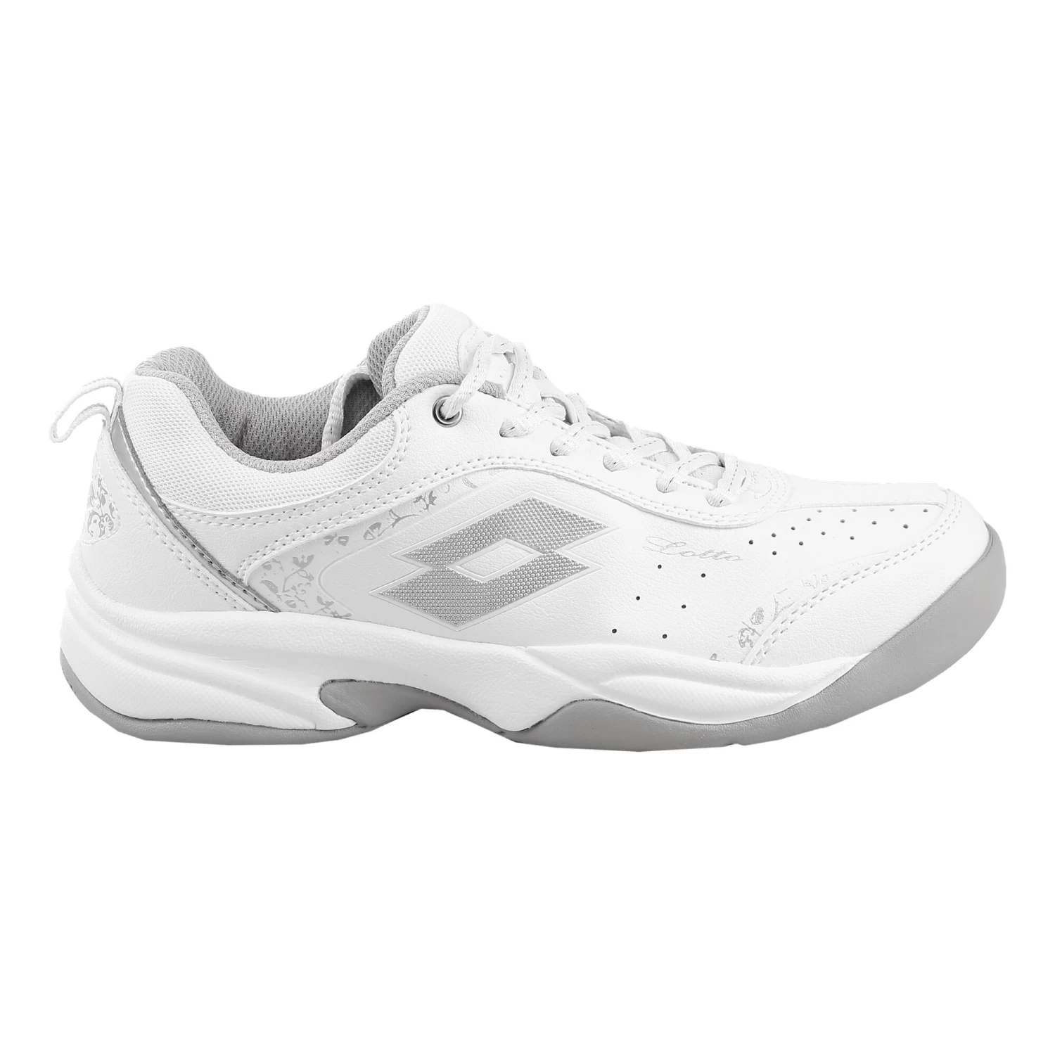 Lotto VIII SI Indoor Teppichschuh Damen - Weiß, Silber 4 Lotto VIII SI Indoor Teppichschuh Damen - Weiß, Silber – Bild 2