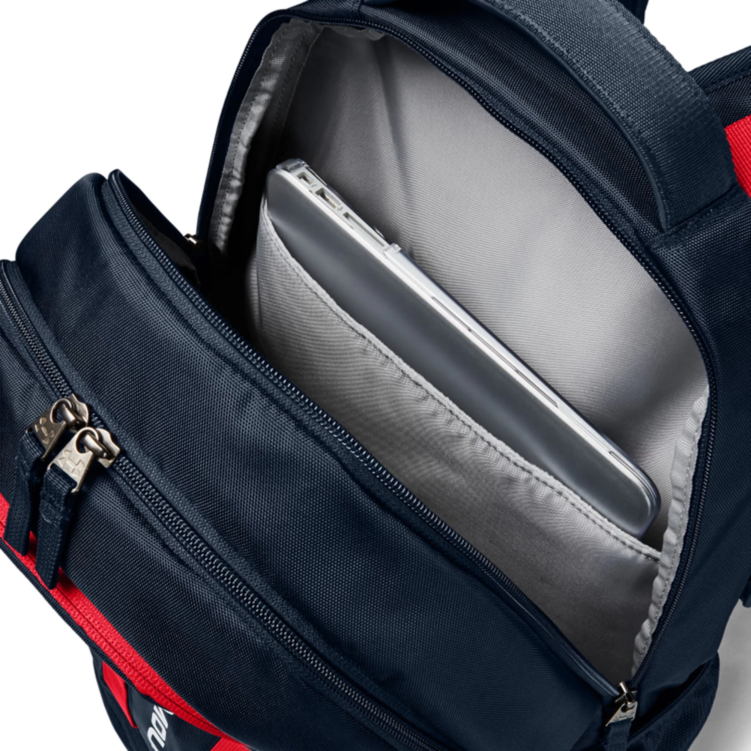 Under Armour Hustle 5.0 Rucksack - Blau, Rot 5 Under Armour Hustle 5.0 Rucksack - Blau, Rot – Bild 3