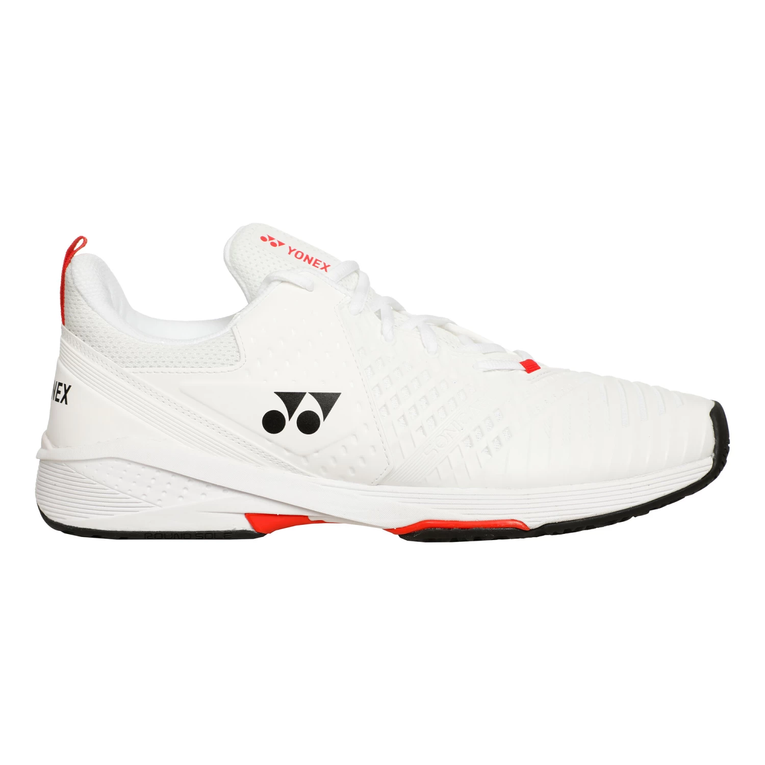 YONEX Power Cushion Sonicage 3 Allcourtschuh Herren - Weiß, Rot 5 YONEX Power Cushion Sonicage 3 Allcourtschuh Herren - Weiß, Rot – Bild 3