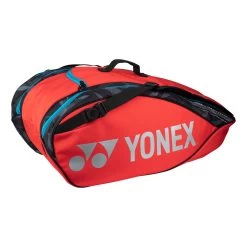 YONEX Pro Racquet Bag Schlägertasche 9er - Rot, Schwarz