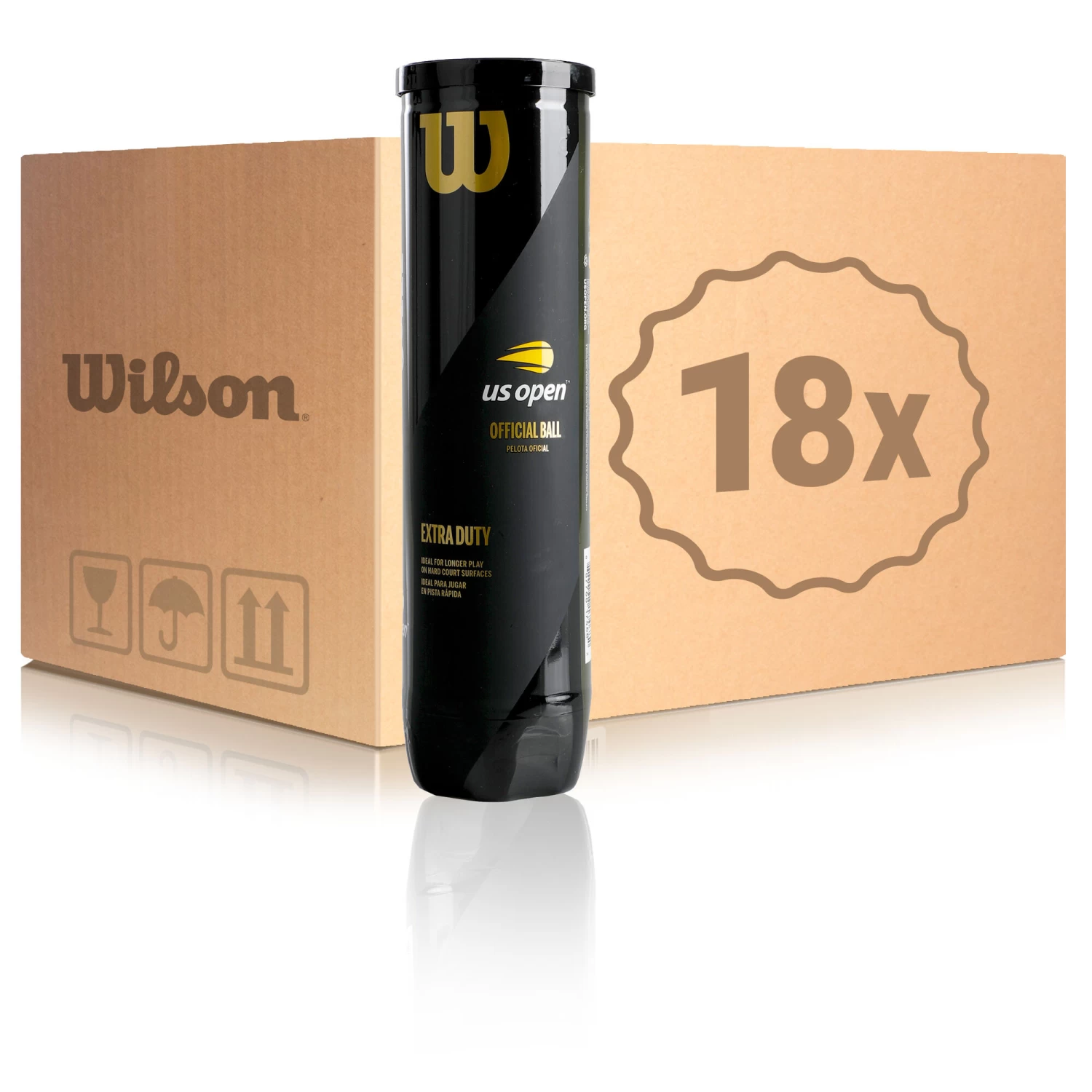 Wilson US Open 18x 4er Dose Im Karton 3 Wilson US Open 18x 4er Dose Im Karton