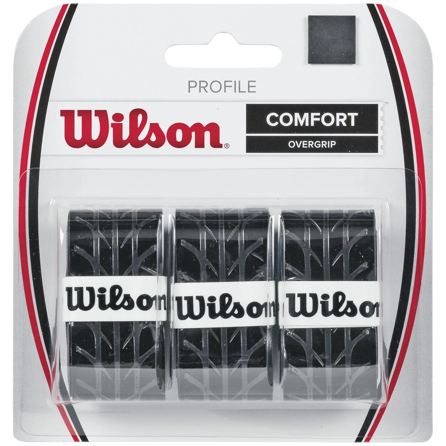 Wilson Profile Overgrip 3er Pack - Schwarz 3 Wilson Profile Overgrip 3er Pack - Schwarz