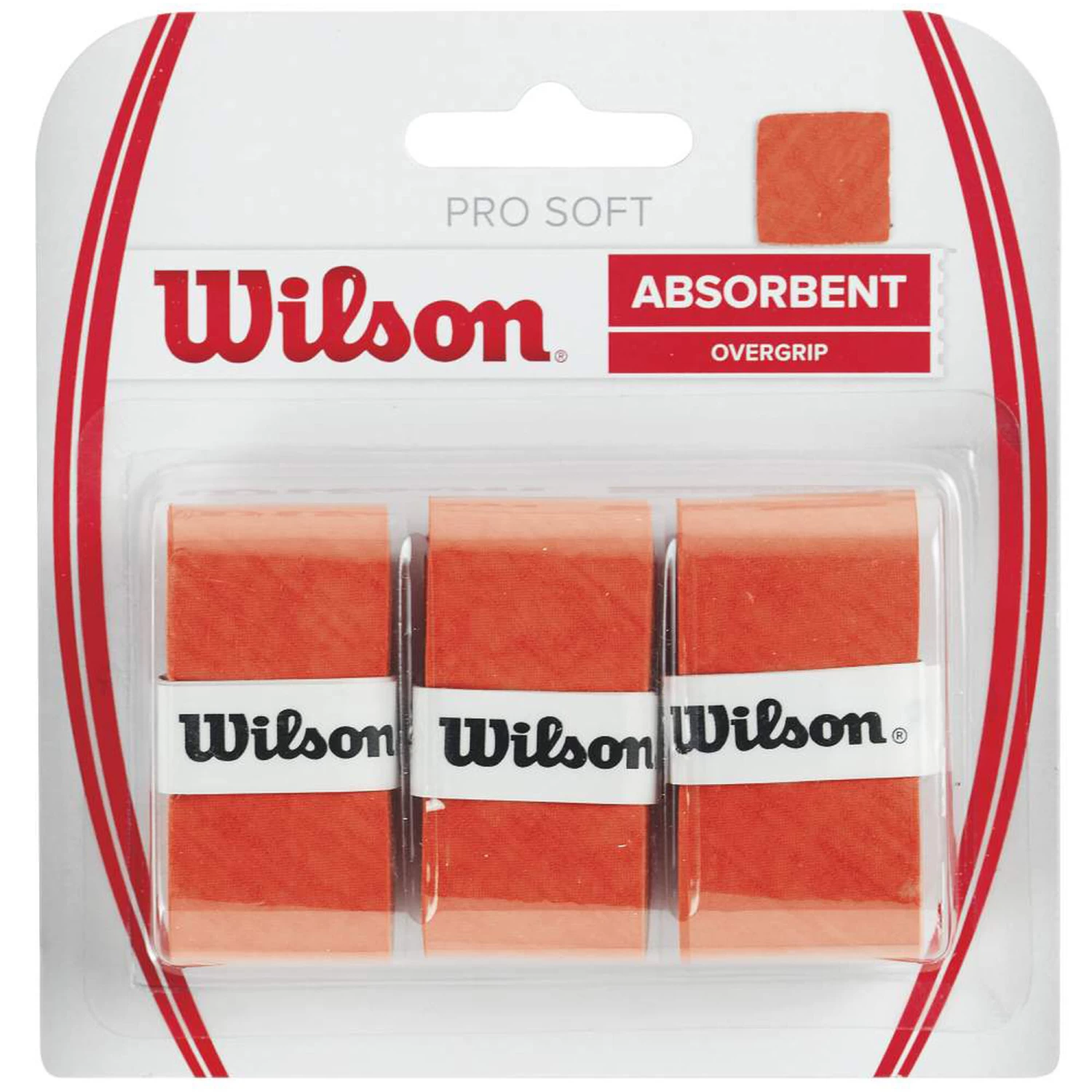 Wilson Soft Overgrip 3er Pack - Orange 3 Wilson Soft Overgrip 3er Pack - Orange