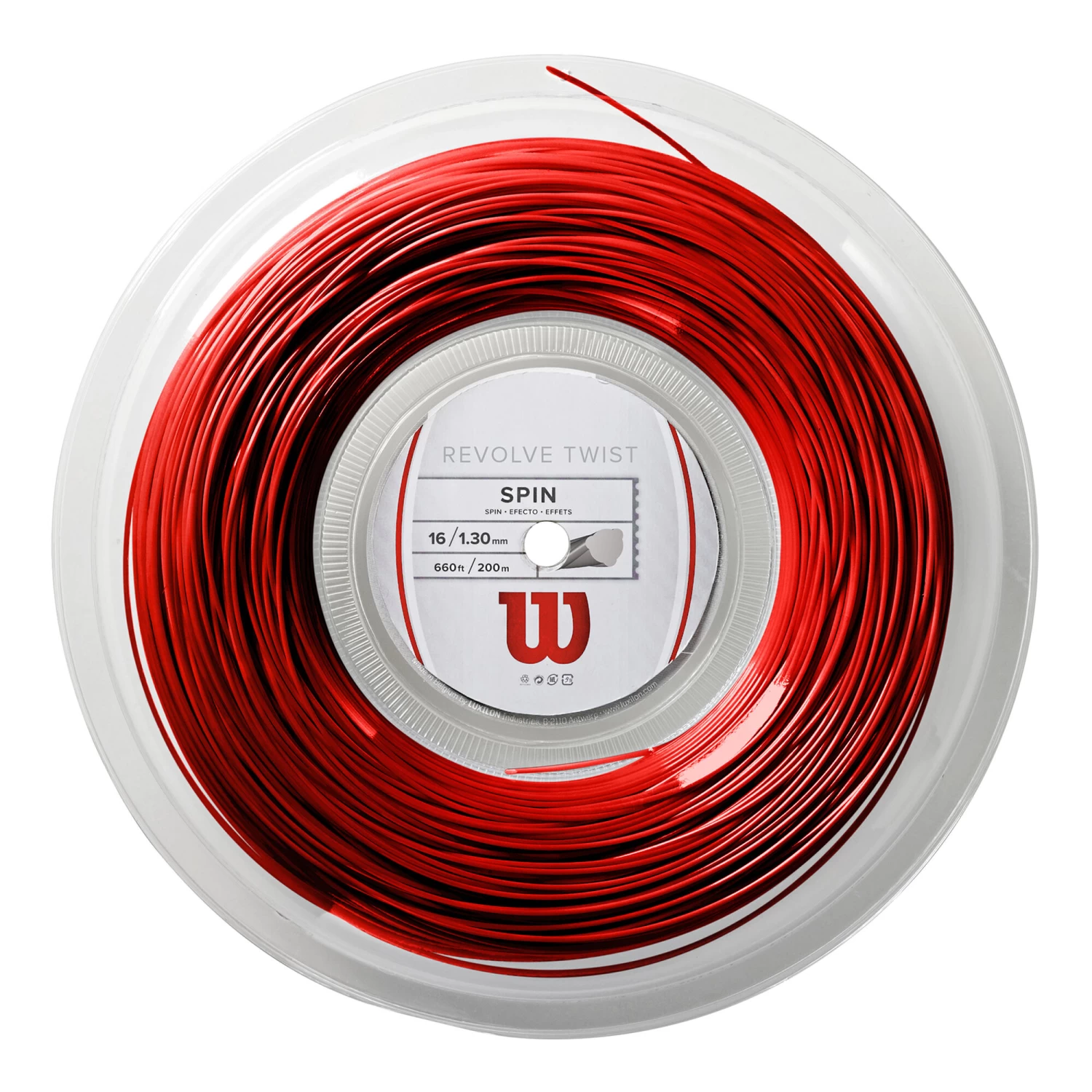 Wilson Revolve Twist Saitenrolle 200m - Rot 3 Wilson Revolve Twist Saitenrolle 200m - Rot
