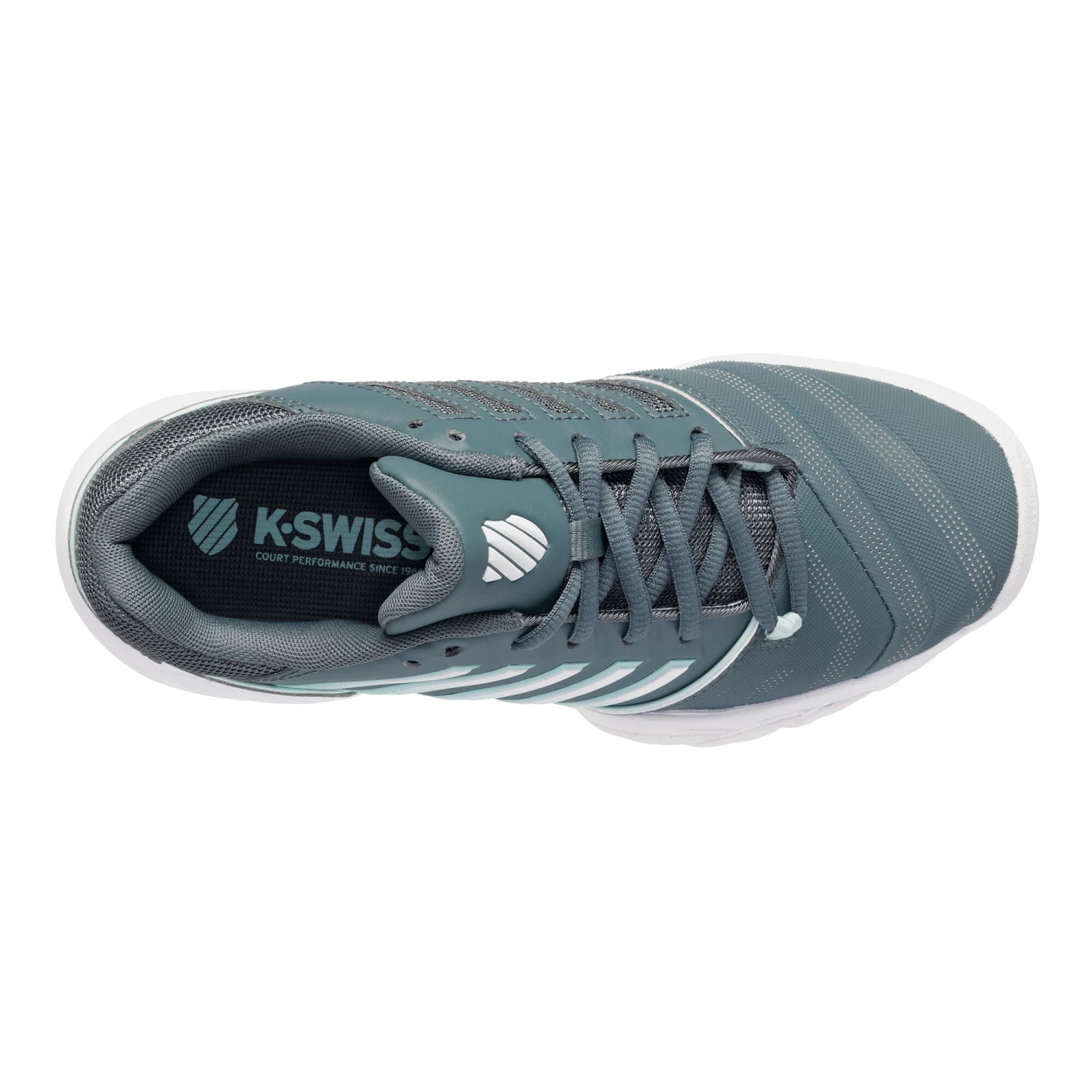 K-Swiss Big-Shot Light 4 Teppichschuh Damen - Grau, Weiß 3 K-Swiss Big-Shot Light 4 Teppichschuh Damen - Grau, Weiß