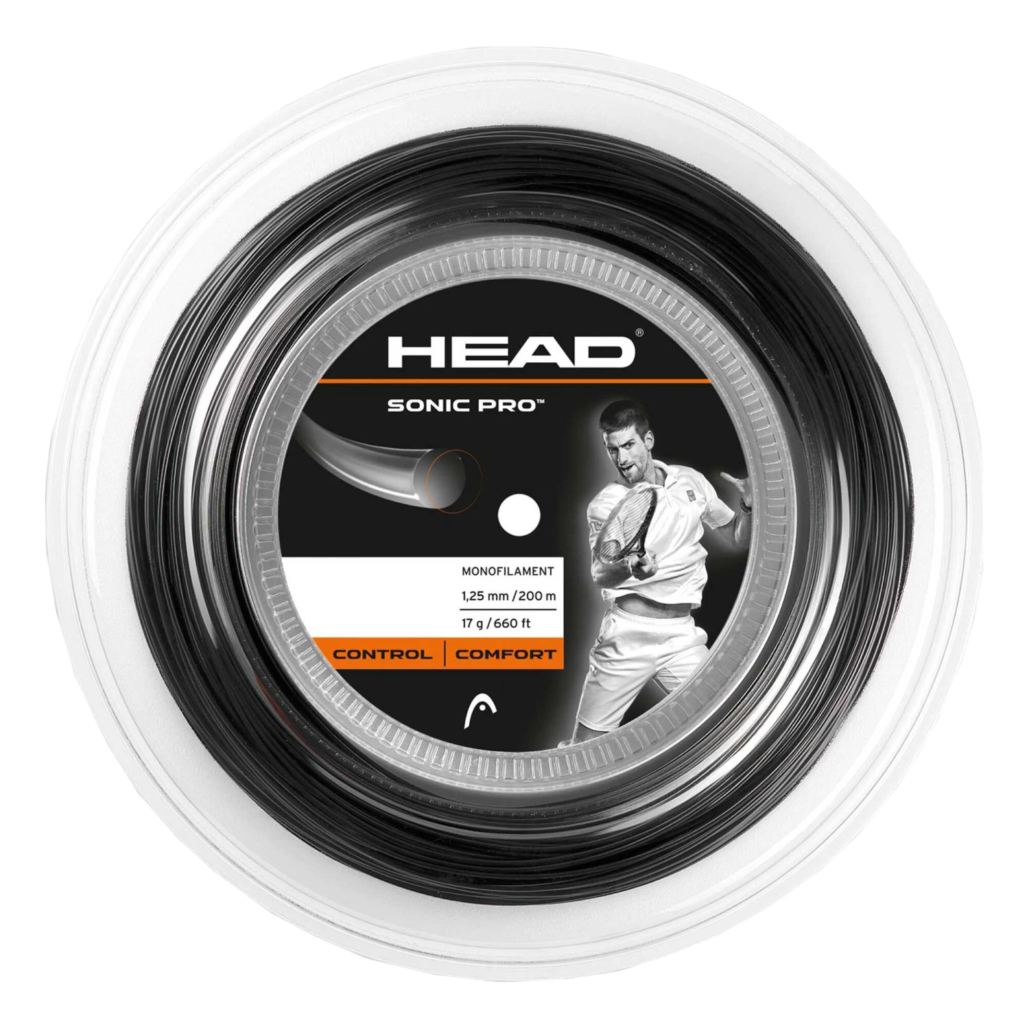 Head Sonic Pro Saitenrolle 200m - Schwarz 3 Head Sonic Pro Saitenrolle 200m - Schwarz