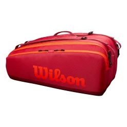 Wilson Tour Schlägertasche 12er - Dunkelrot, Orange -Tennisausrüstungs Geschäft 0221100000 000
