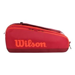 Wilson Tour Schlägertasche 12er - Dunkelrot, Orange -Tennisausrüstungs Geschäft 0221100000 0 3