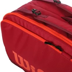 Wilson Tour Schlägertasche 12er - Dunkelrot, Orange -Tennisausrüstungs Geschäft 0221100000 14