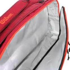 Wilson Tour Schlägertasche 12er - Dunkelrot, Orange -Tennisausrüstungs Geschäft 0221100000 16