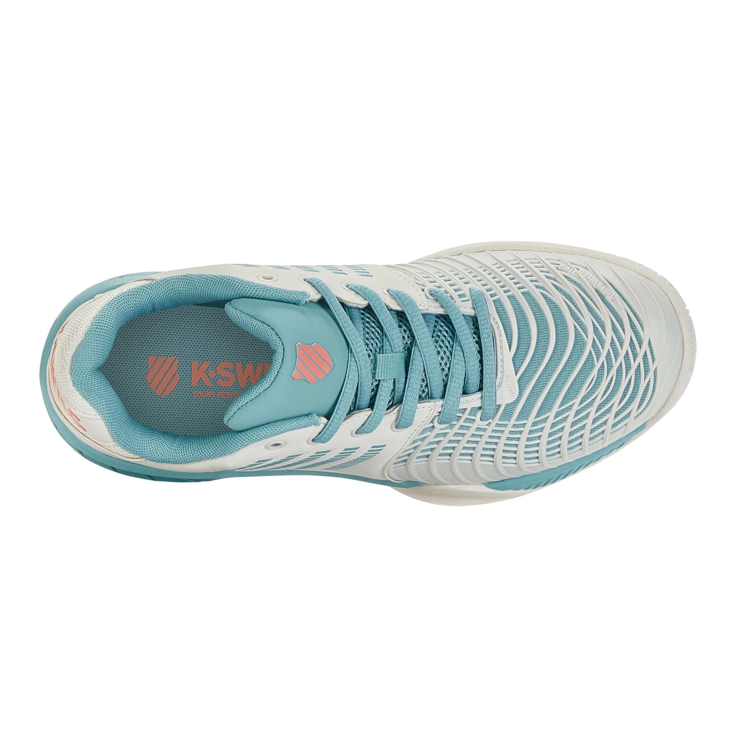 K-Swiss Express Light 3 AC Allcourtschuh Damen - Weiß, Mint 3 K-Swiss Express Light 3 AC Allcourtschuh Damen - Weiß, Mint