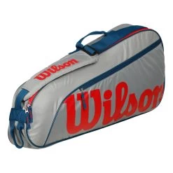 Wilson Junior Schlägertasche 3er - Grau, Rot -Tennisausrüstungs Geschäft 0236800000 000