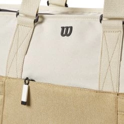 Wilson Women's Tote Sporttasche - Weiß, Khaki -Tennisausrüstungs Geschäft 0238500000 12